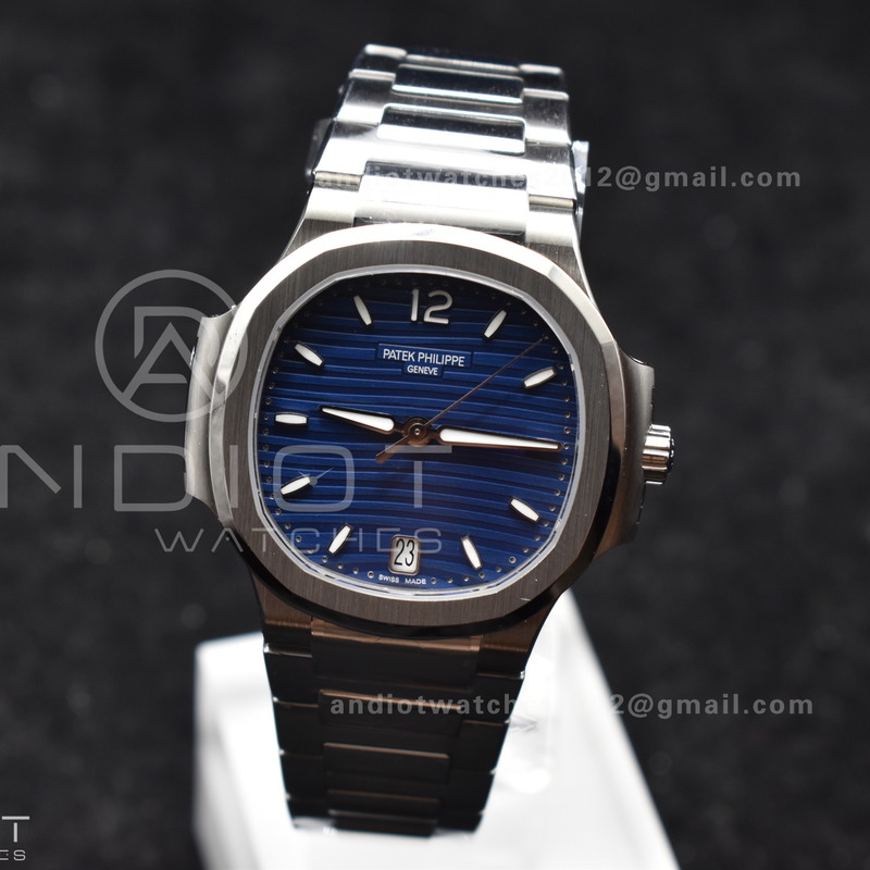 Nautilus 7118 3KF 1:1 Best Edition Blue Textured Dial on SS Bracelet A324 Super Clone V2